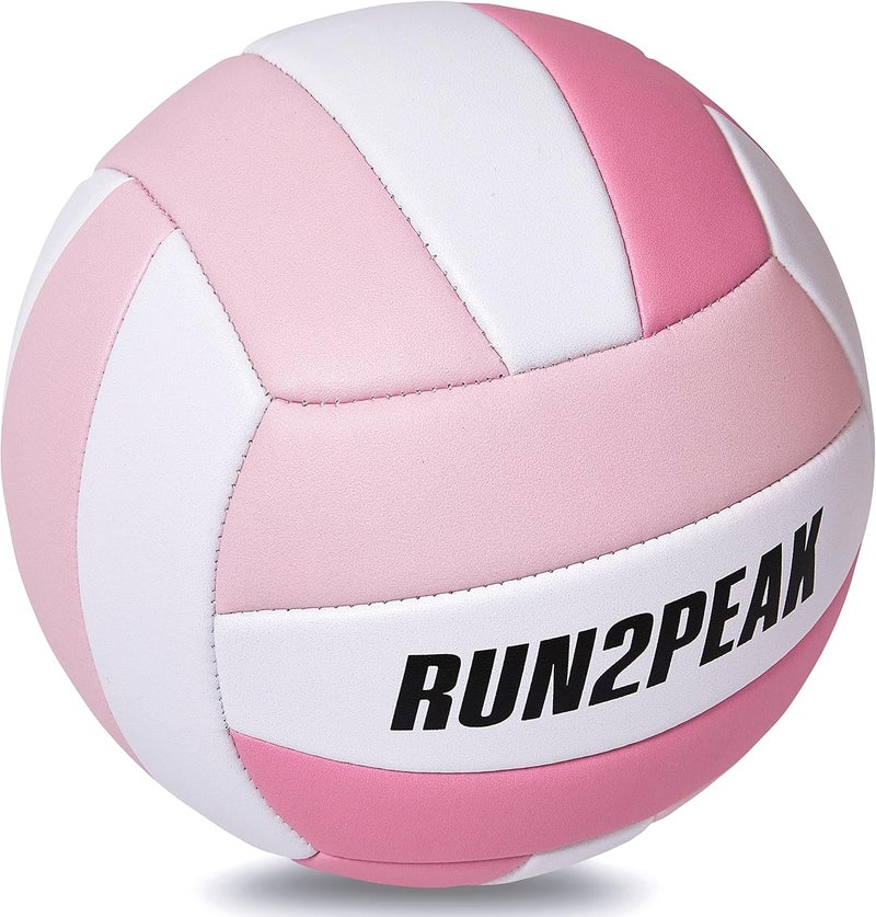 RUN2PEAK Soft Touch Volleyball Ball Gifts for Teen Girls Kids Youth Team Beginners Durable Volleyballs for Outdoor Indoor Beach Pool Water Play Official Size 5 Training Practice Volley Ball - Image 2